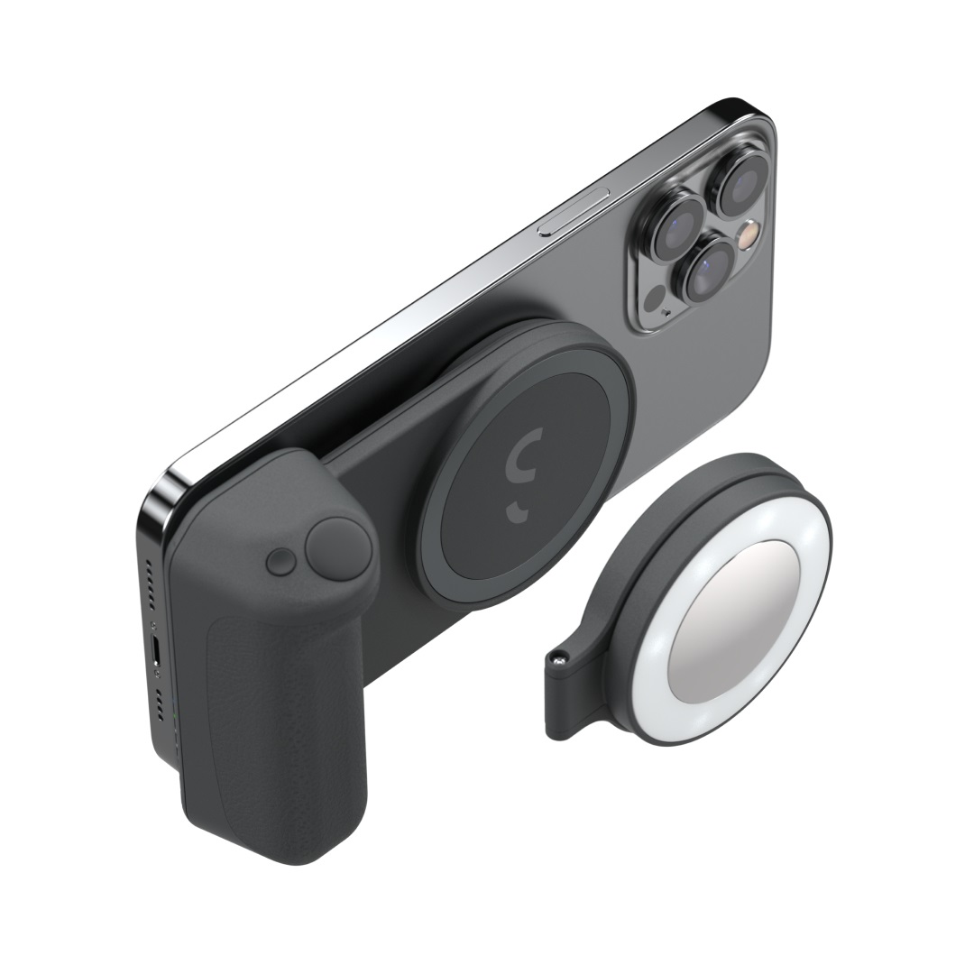 ShiftCam SnapLight - Anello luminoso LED Blue Jay con 4 impostazioni di luminosità e supporto magnetico