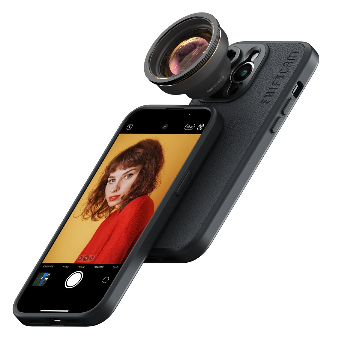 ShiftCam Teleobiettivo LensUltra 60mm - Ingrandimento 2x, Distanza di Messa a Fuoco 30-40 cm, Design Premium per Smartphone
