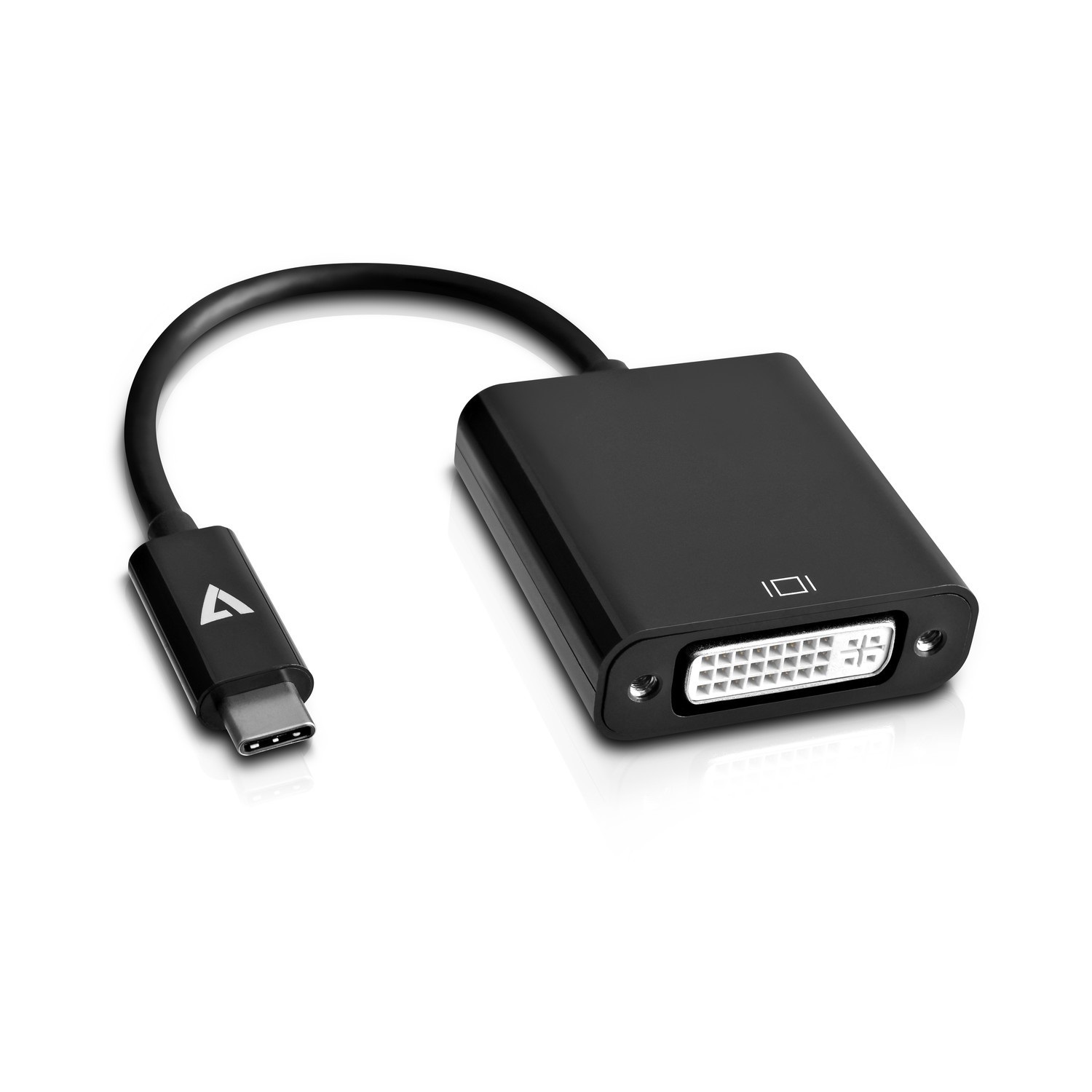 V7 V7UCDVI-BLK-1E Adattatore USB-C Maschio a DVI-D Femminile Nero - Supporto Video 4K @ 30Hz, Certificato CE e FCC