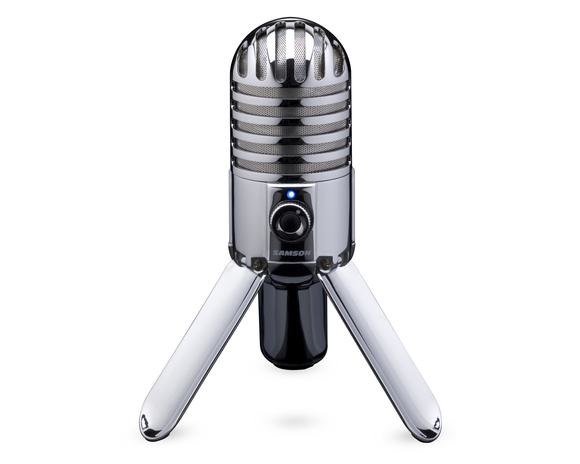 Samson METEOR MIC - Microfono a condensatore cardioide USB con diaframma da 25 mm, risoluzione 16 bit, 44,1/48 kHz e uscita stereo