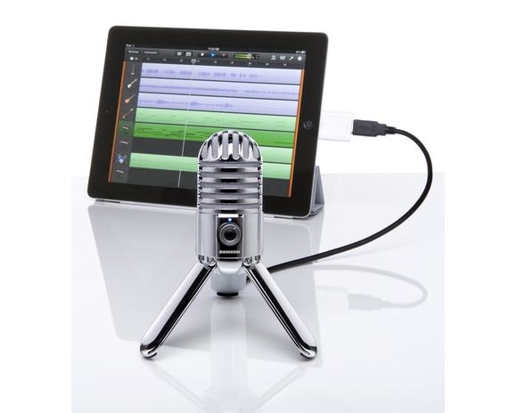 Samson METEOR MIC - Microfono a condensatore cardioide USB con diaframma da 25 mm, risoluzione 16 bit, 44,1/48 kHz e uscita stereo