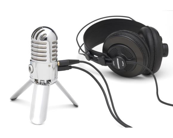 Samson METEOR MIC - Microfono a condensatore cardioide USB con diaframma da 25 mm, risoluzione 16 bit, 44,1/48 kHz e uscita stereo