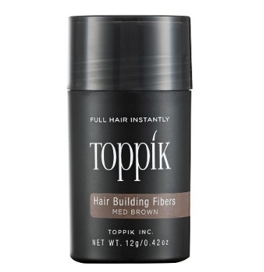 Toppik Hair Building Fibers - Trattamento per Capelli Diradati, Colore Castano Medio, 12 gr