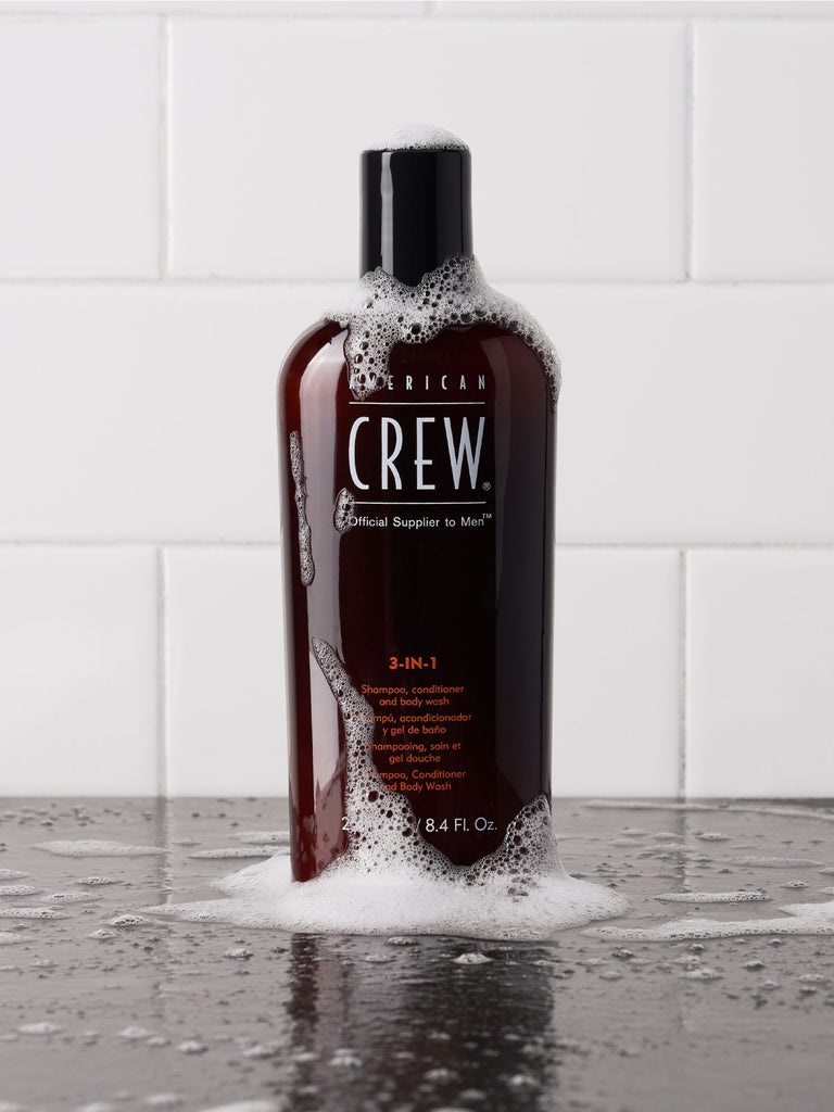 American Crew 3-IN-1 Shampoo, Balsamo e Lavaggio Corpo 1000 ml per Uomo - Formula Leggera
