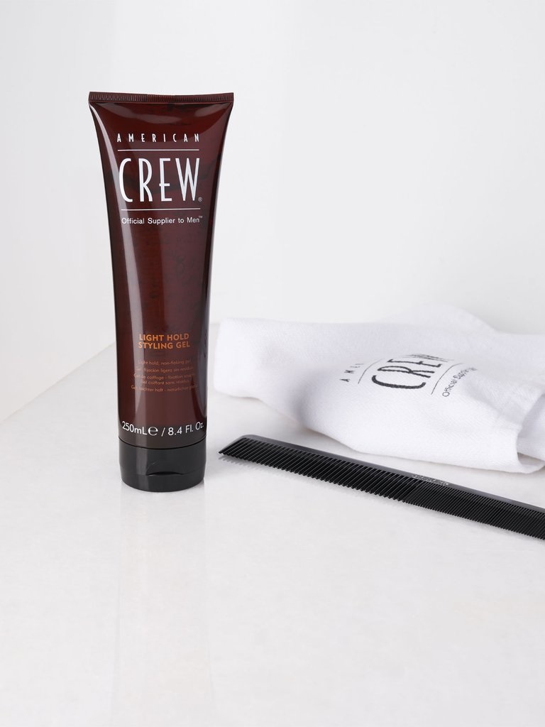 American Crew Light Hold Styling Gel - Gel per capelli da uomo 250 ml con fissazione leggera e protezione termica