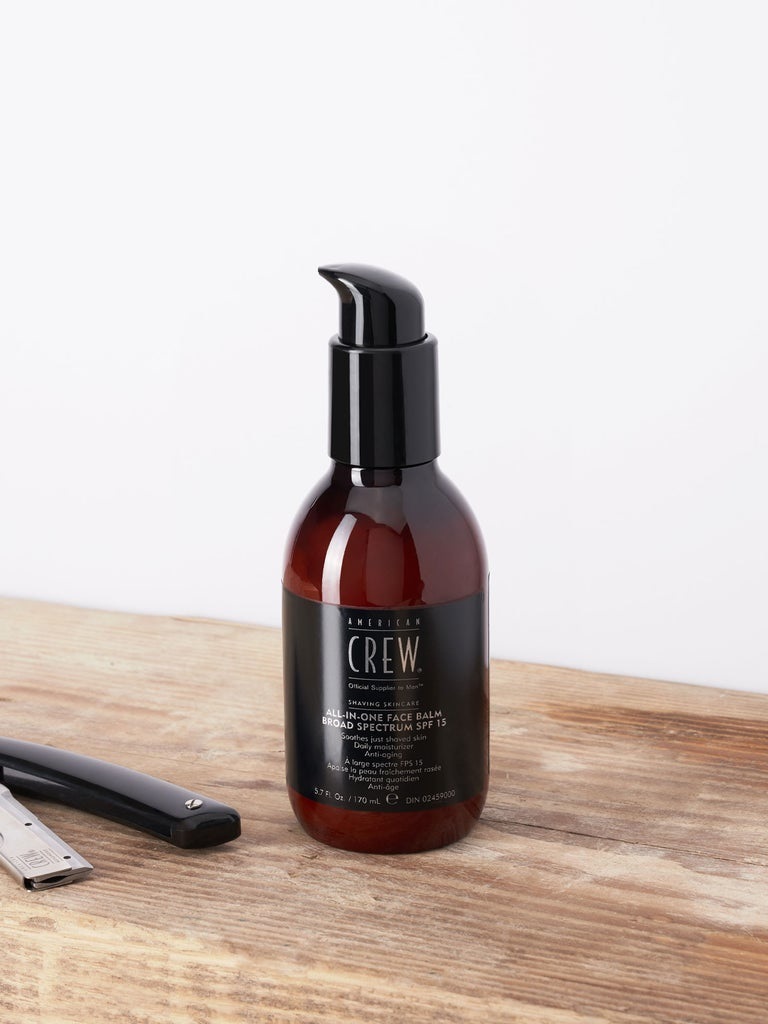 American Crew All-In-One Face Balm SPF 15 - Balsamo dopobarba idratante e lenitivo per tutti i tipi di pelle - 170 ml