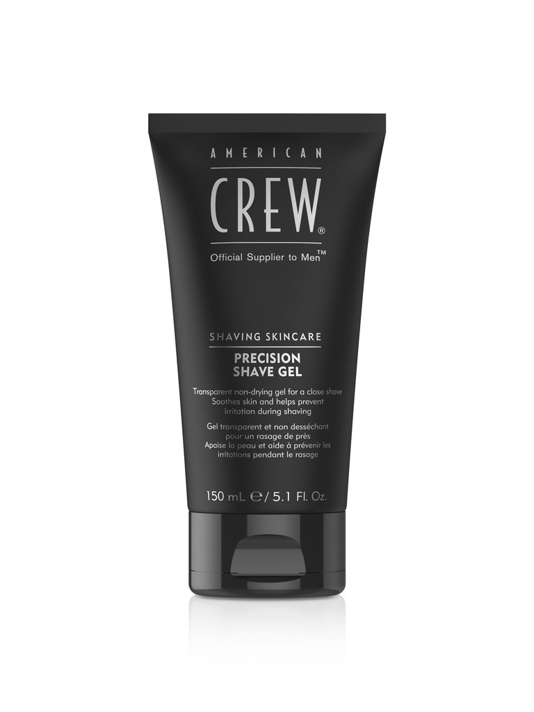 American Crew Precision Shave Gel 150 ml - Gel da barba trasparente non schiumogeno per rasatura accurata, lenisce la pelle e previene irritazioni