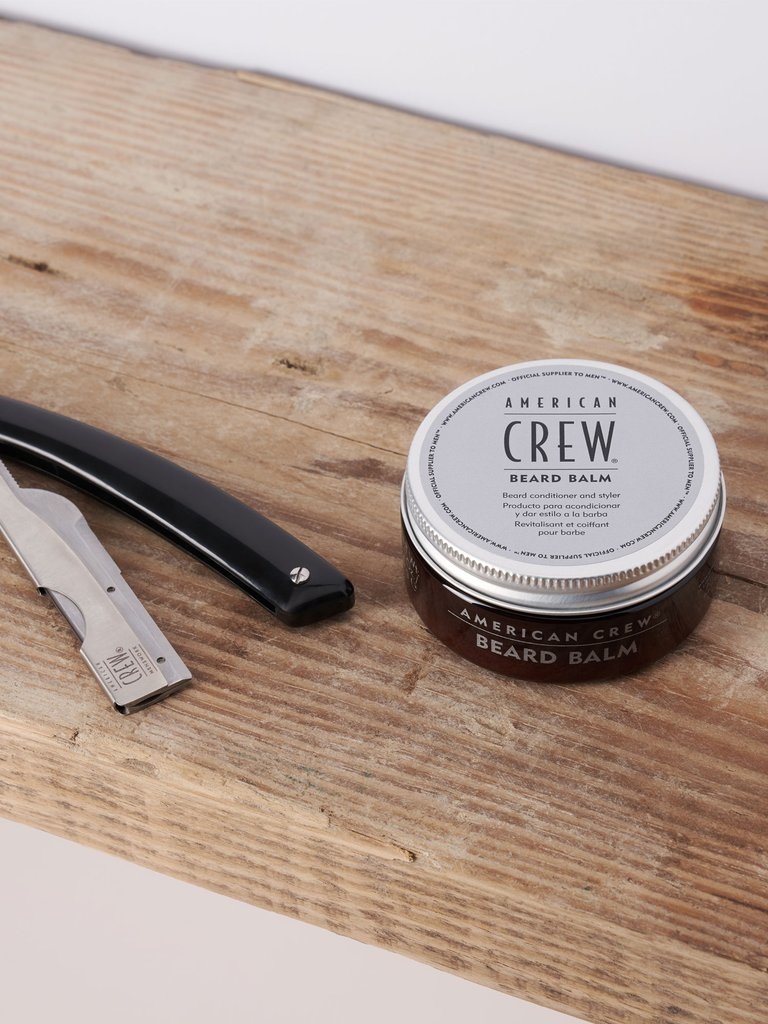 American Crew Beard Balm 60 g - Balsamo Nutriente e Styler per Barba con Olio di Mandorle e Burro di Karité
