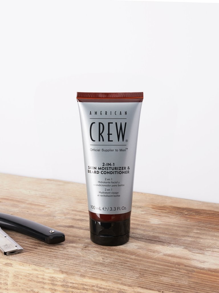 American Crew 2-in-1 Skin Moisturizer & Beard Conditioner 100 ml - Crema Idratante e Condizionante per Barba, Leggera e Non Comedogenica