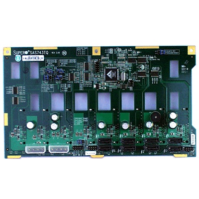 Supermicro CSE-SAS-743TQ - Backplane SATA/SAS Verde per server con alimentazione dC e dimensione 19