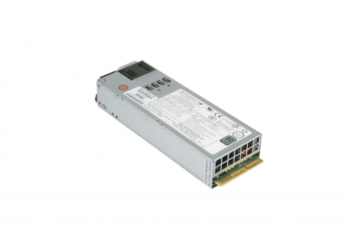 Supermicro PWS-1K02A-1R Alimentatore per Computer 800 W 1U Metallico con Certificazione 80 PLUS Titanium