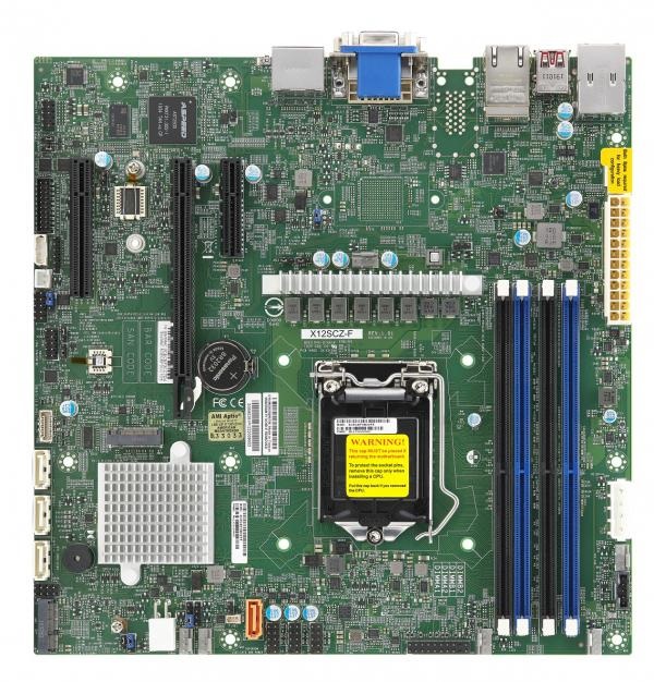 Supermicro MBD-X12SCZ-QF-B Scheda Madre Micro ATX Intel Q470 LGA 1200 con USB 3.2 Gen 2, 2 x Gigabit LAN e HD Audio