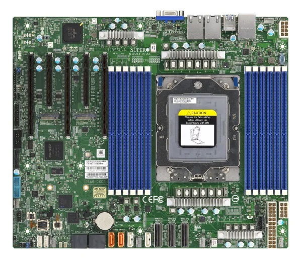 Supermicro MBD-H13SSL-N-O Scheda Madre Socket SP5 ATX per AMD Epyc 9004 con supporto DDR5 e porte NVMe, M.2, 10GbE