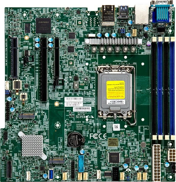 Supermicro MBD-X13SCH-F Scheda Madre Micro ATX LGA 1700 con Supporto DDR5 e Fino a 128 GB di RAM