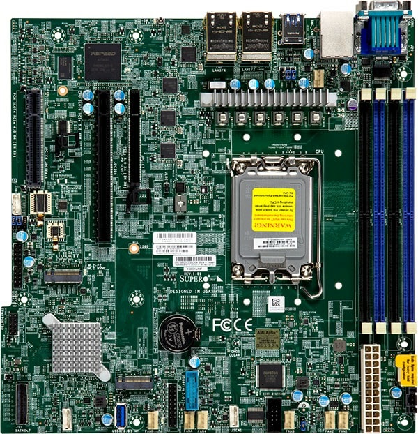 Supermicro X13SCH-LN4F Scheda Madre micro-ATX LGA1700 con supporto DDR5 e 4 porte Gigabit LAN