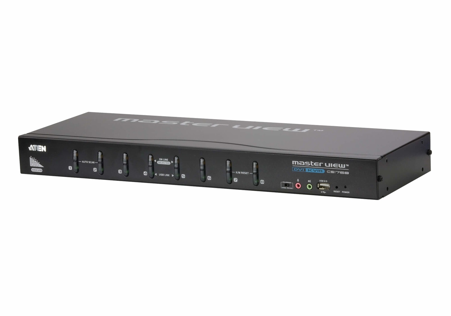 ATEN CS1768 Switch KVM USB DVI/Audio 8 porte - 1 utente locale - Desktop, assemblabile su rack