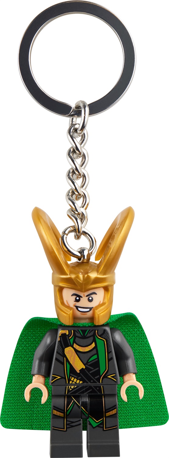 LEGO Portachiavi di Loki Marvel 854294 - Minifigure Snodabile con Mantello e Casco