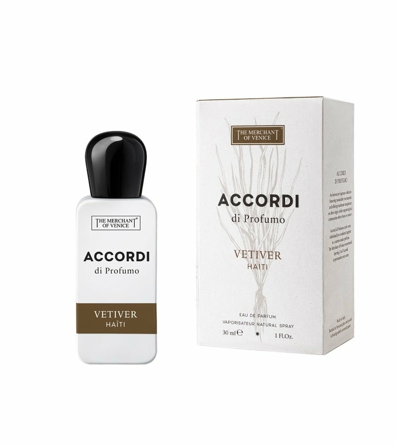The Merchant Of Venice Accordi Di Profumo Vetiver Haiti Eau De Parfum 30ml - Fragranza Donna, Spray, Flacone Non Ricaricabile