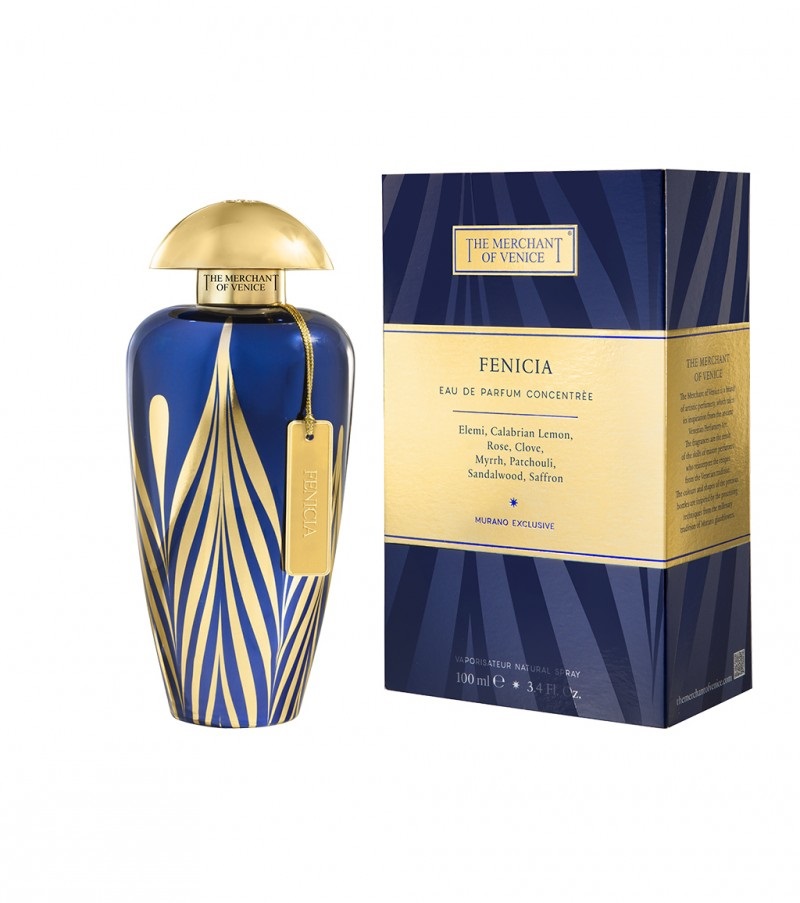 The Merchant Of Venice Fenicia Eau De Parfum Concentrèe Unisex 100ml - Note di Elemi, Limone, Chiodo di Garofano, Noce Moscata, Rosa, Mirra, Legno di Sandalo e Vaniglia