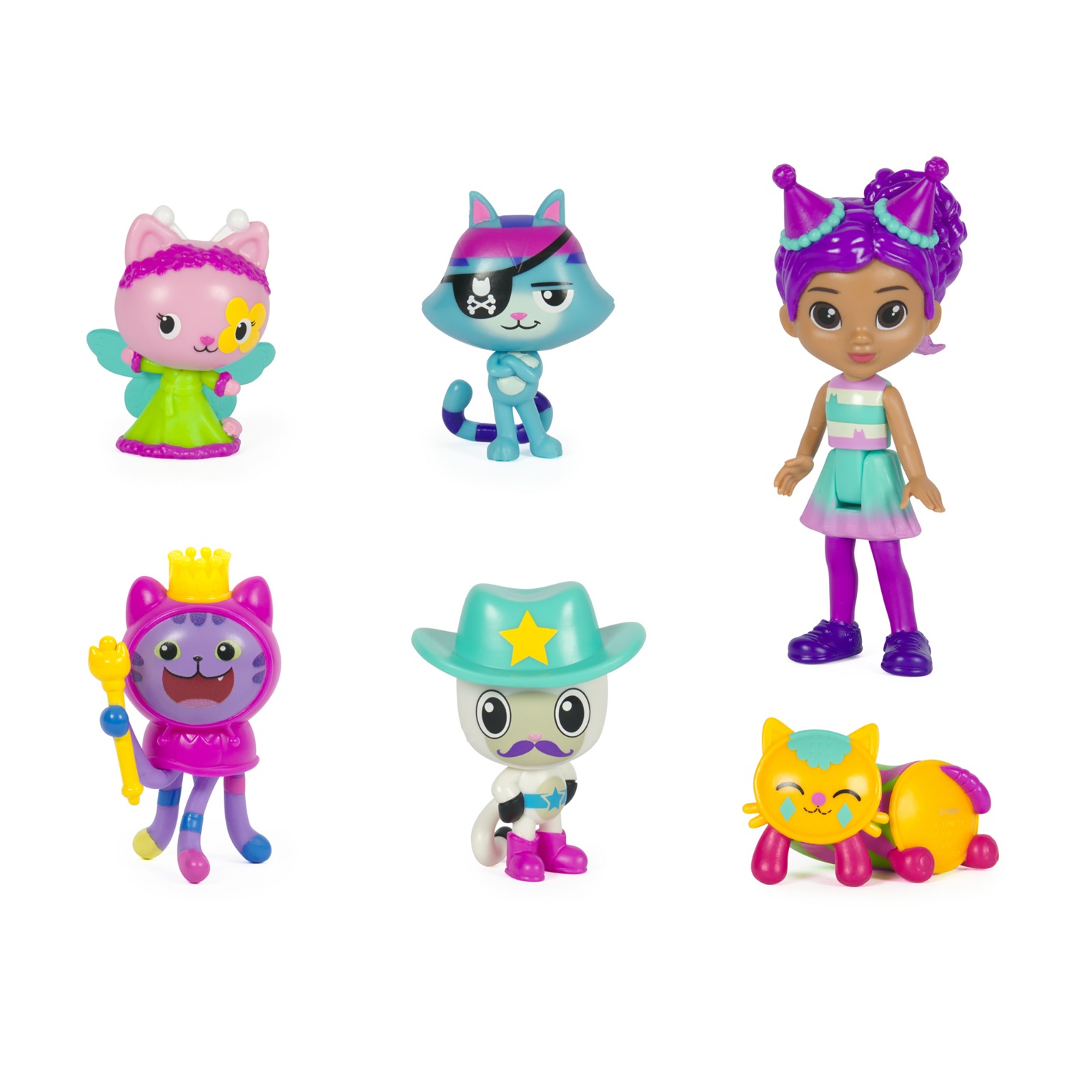 Gabby's Dollhouse Set Deluxe Festa con 6 Personaggi: Gabby, DJ Catnip, BirbaGatto, Pandy Panda, Cuscigatta e Gattina Fatina - Giocattoli a Sorpresa e Accessori per Bambini 3 Anni