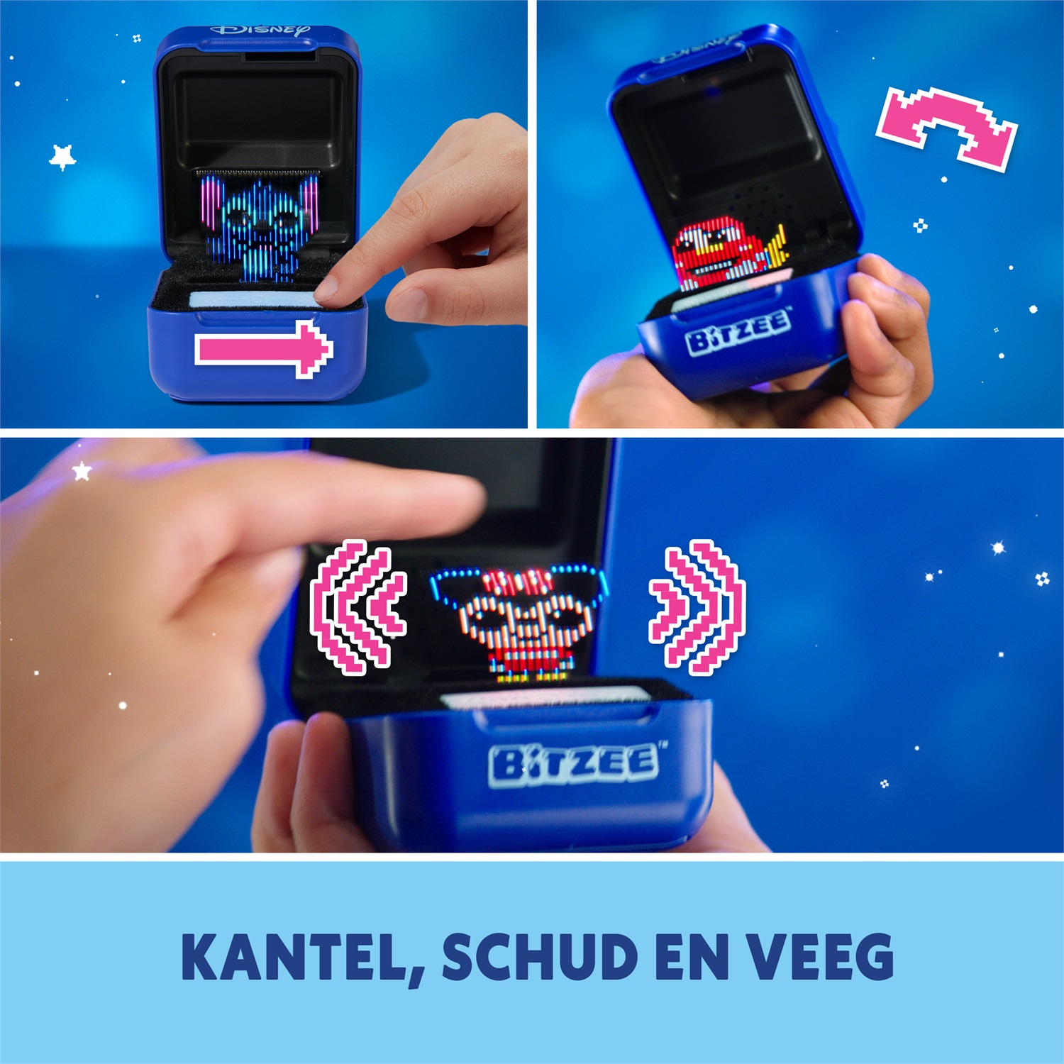 Bitzee , Versione Disney, Cucciolo Digitale e Interattivo, Animale Elettronico Virtuale da Accudire, Reagisce al Tuo Tocco, 30 Personaggi Disney Collezionabili, Giochi per Bambini e Bambine, 5+ Anni