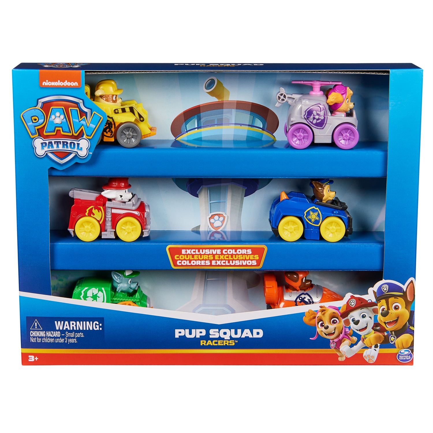 Spin Master PAW Patrol Pup Squad Racers - Set di 6 Veicoli in Plastica per Bambini 3 Anni