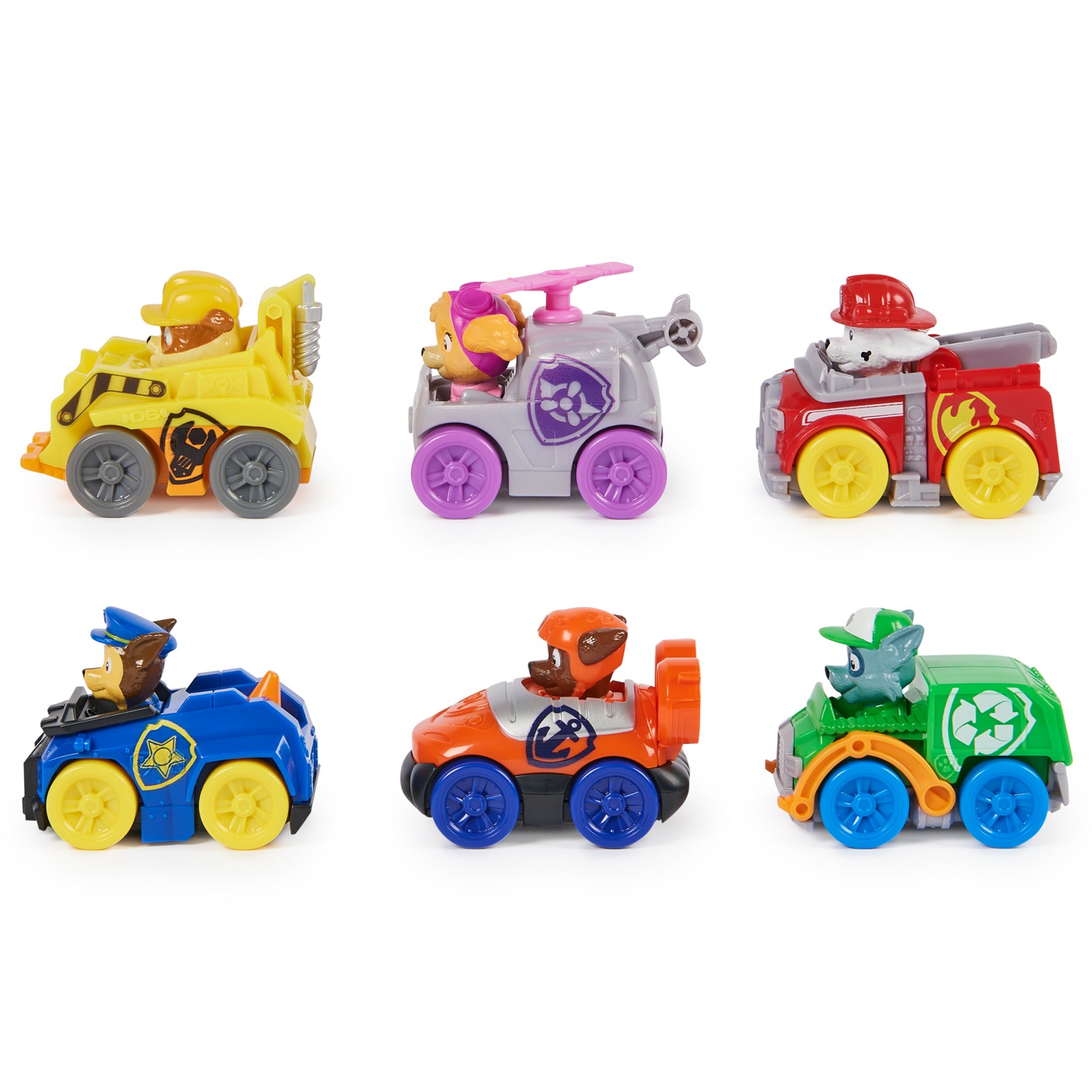 Spin Master PAW Patrol Pup Squad Racers - Set di 6 Veicoli in Plastica per Bambini 3 Anni