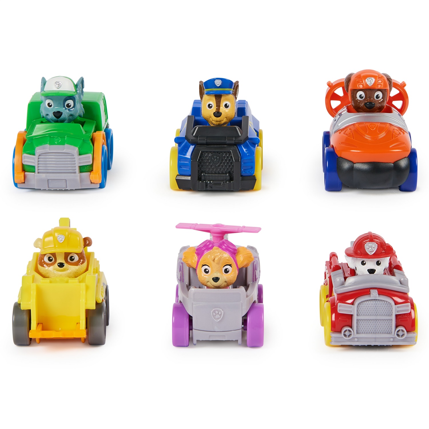 Spin Master PAW Patrol Pup Squad Racers - Set di 6 Veicoli in Plastica per Bambini 3 Anni