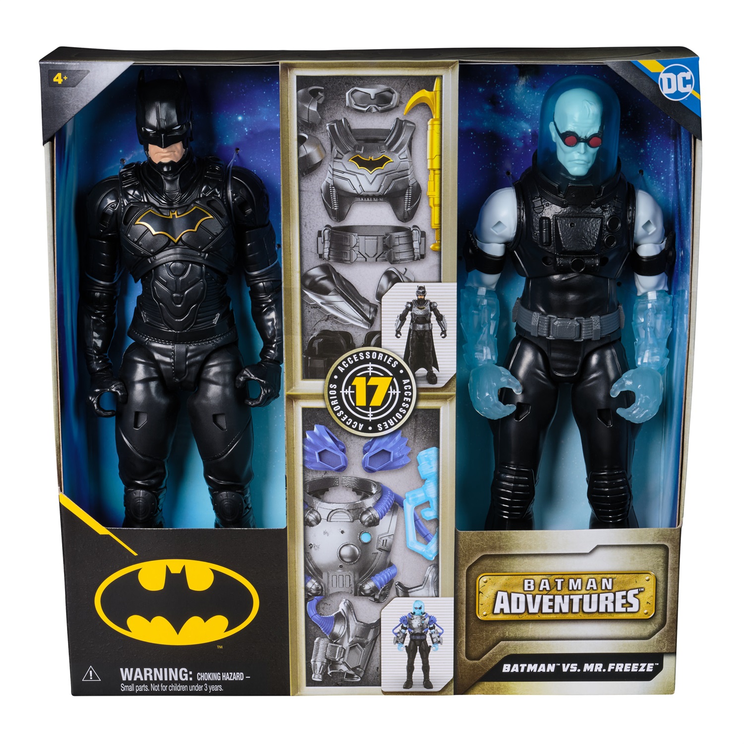 DC Comics Batman Adventures Battle Pack - Set di Action Figures Batman e Mr. Freeze 12in