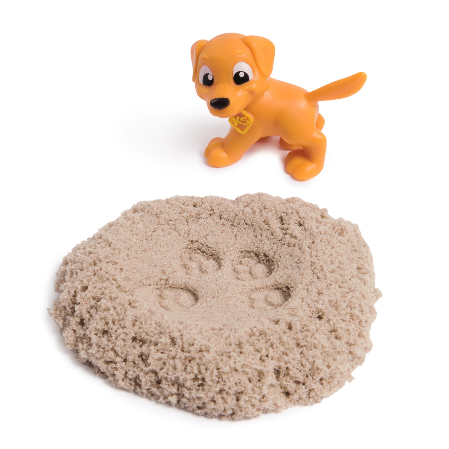 Kinetic Sand Parco Giochi dei Cuccioli - 680 g di Sabbia, 3 Accessori a Forma di Cagnolino, 2 Attrezzi per la Sabbia, Comoda Valigetta, Giocattoli per Bambini 3 Anni