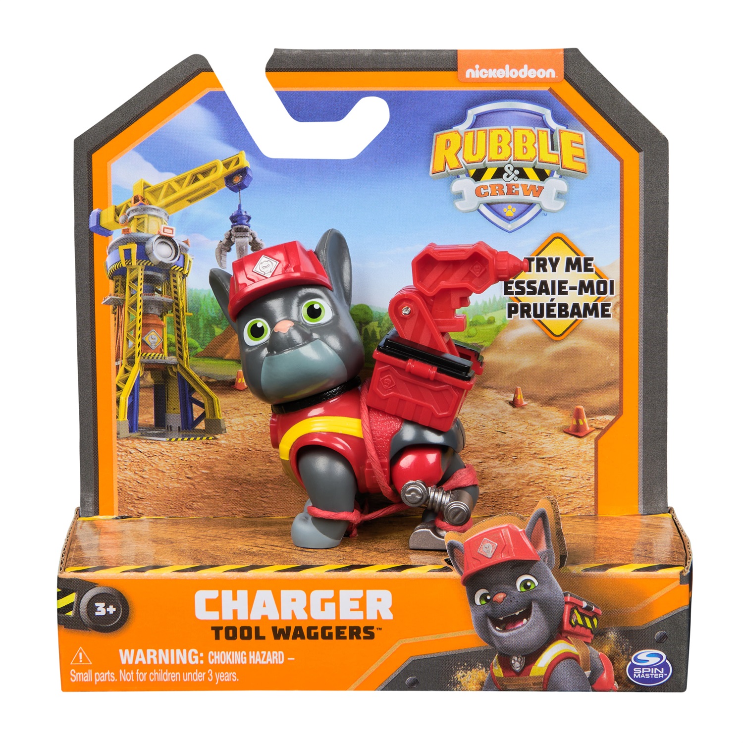 Spin Master Rubble & Crew Charger Tool Wagger - Action Figure con Zaino, Uniforme Rubble & Crew, Età 3