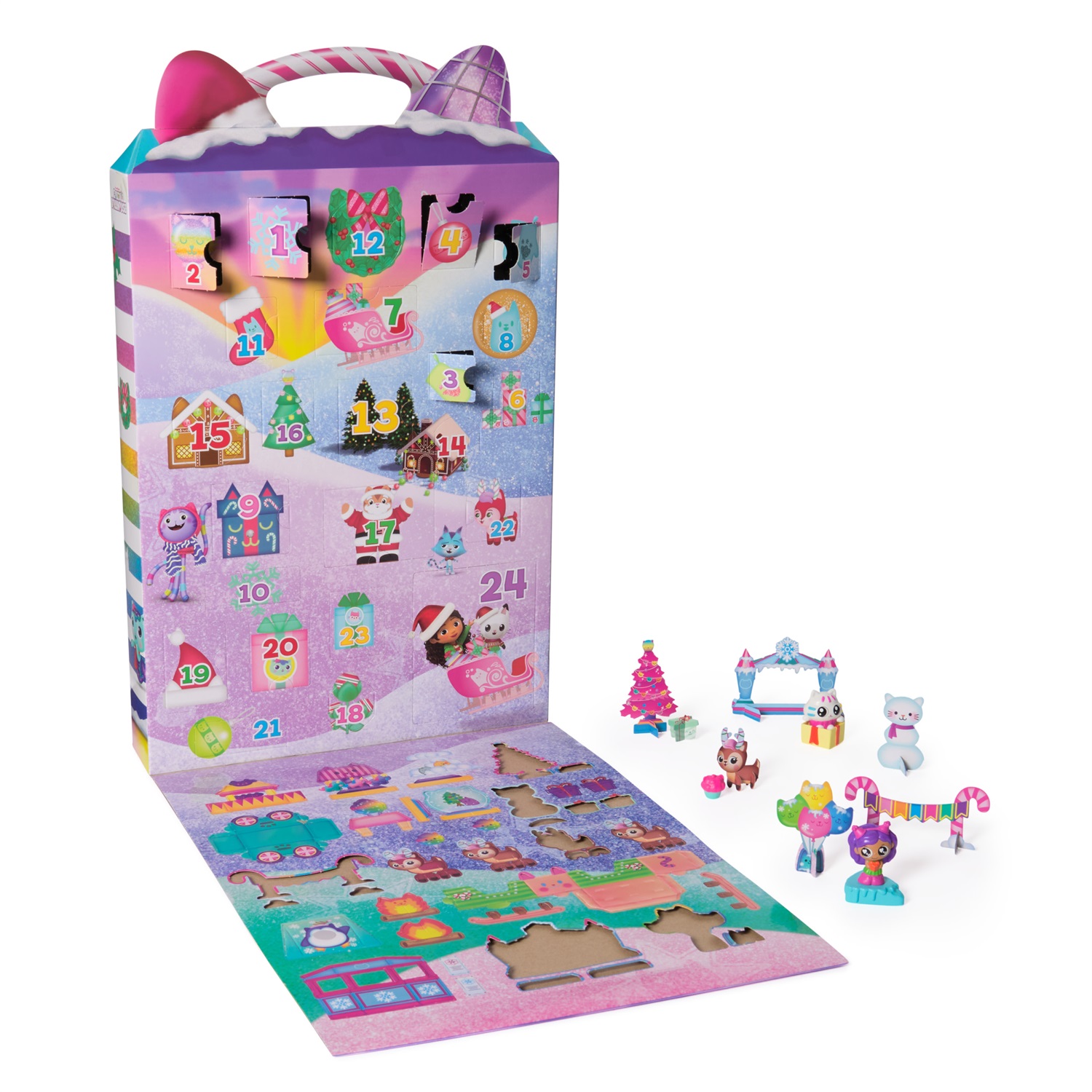Gabby's Dollhouse Calendario dell'Avvento - 24 Giocattoli a Sorpresa con Personaggi, Adesivi e Accessori per la Casa delle Bambole, per Bambine e Bambini dai 3 Anni