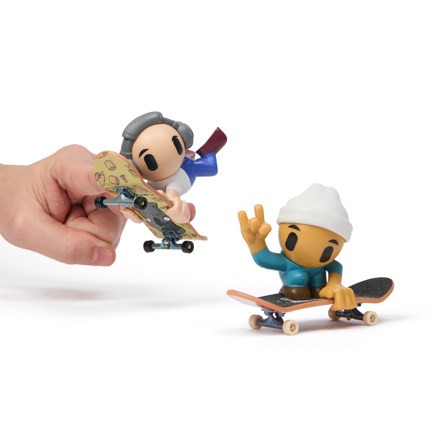 Tech Deck Sk8 Crew - Confezione da 2 Fingerboard con Personaggi, Mini Skateboard Personalizzabili per Bambini dai 5 Anni