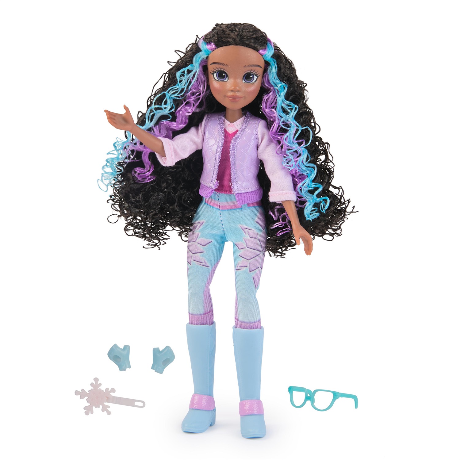 Spin Master Unicorn Academy Bambola Layla 24 cm con Capelli con Mèches e 5 Accessori di Moda