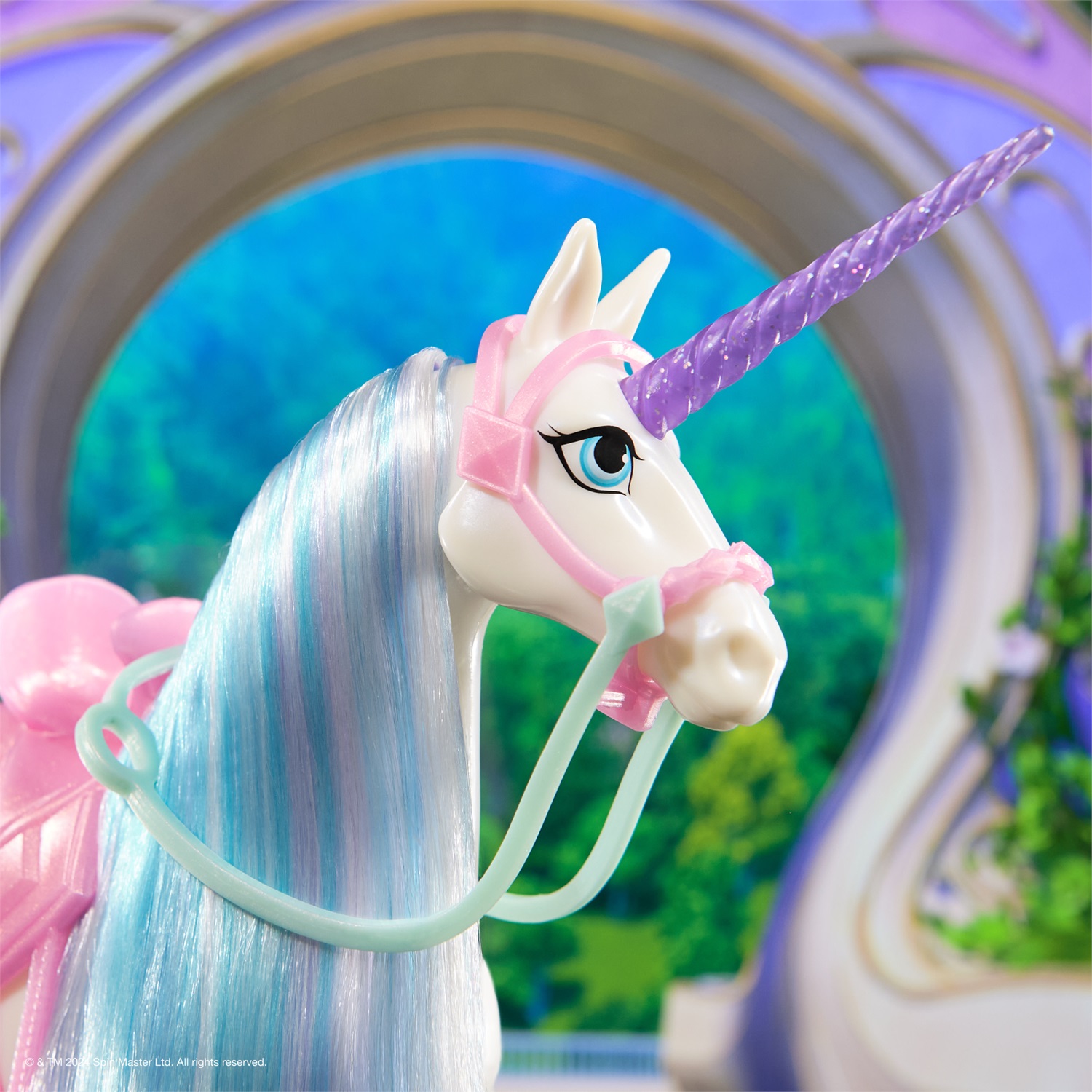 Spin Master Unicorn Academy Unicorno Glacier 27,9 cm con 2 Accessori da Equitazione e Dettagli Realistici