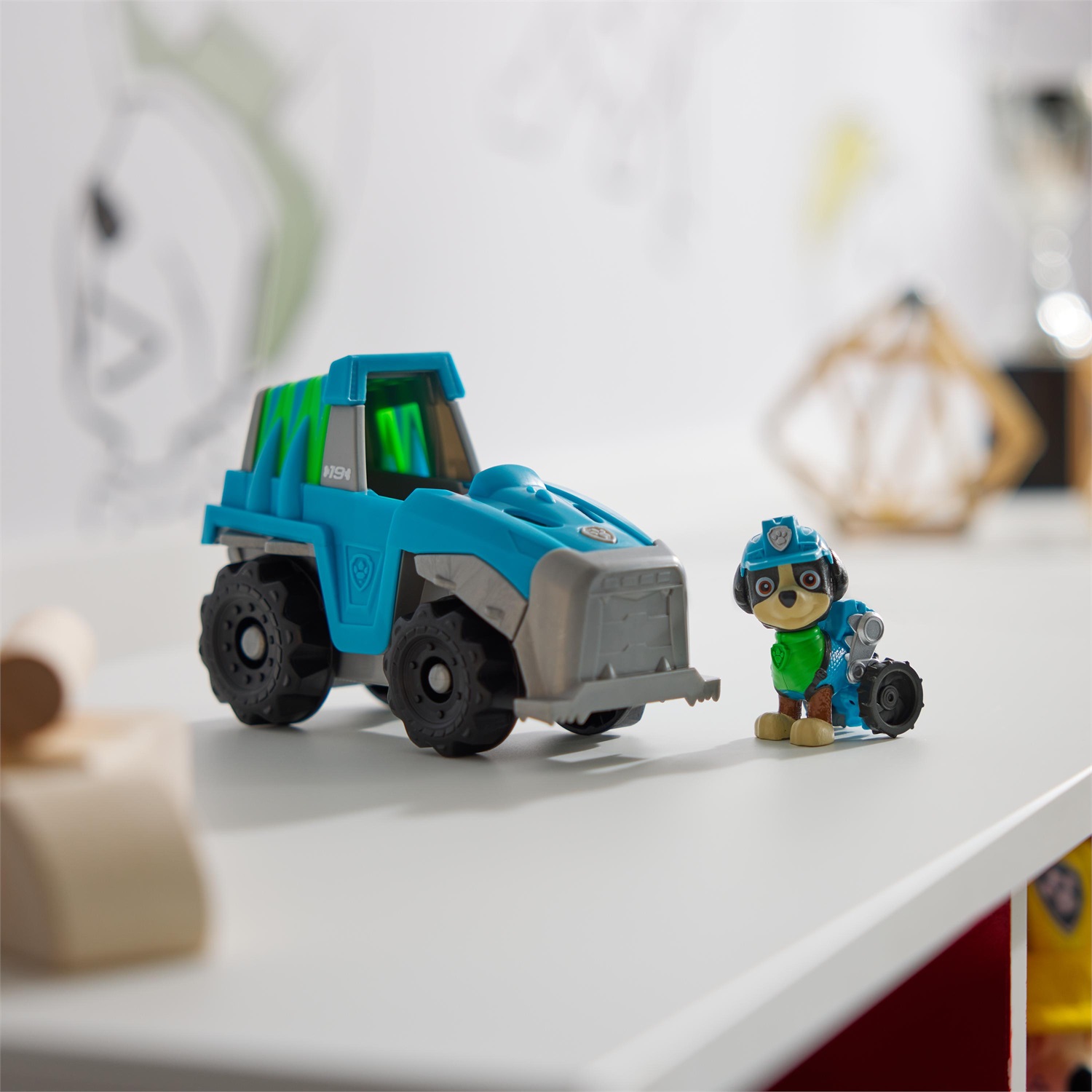 Spin Master Paw Patrol Veicolo di Salvataggio Dinosauri di Rex con Action Figure da Collezione - Giocattolo Sostenibile per Bambini 3 Anni
