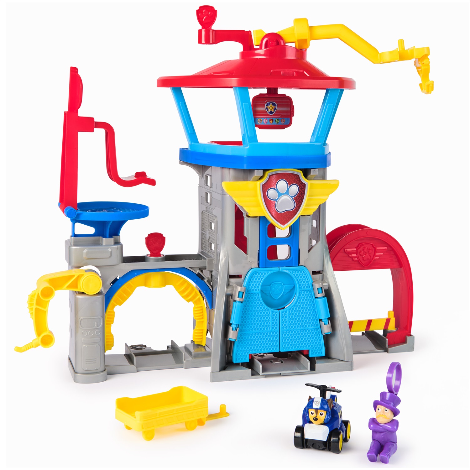 SPIN MASTER Paw Patrol Air Rescue - Set di Gioco Pup Squad Aeroporto di Adventure Bay con Veicolo Giocattolo di Chase, oltre 30 cm, più di 7 aree di gioco, per bambini 3 anni