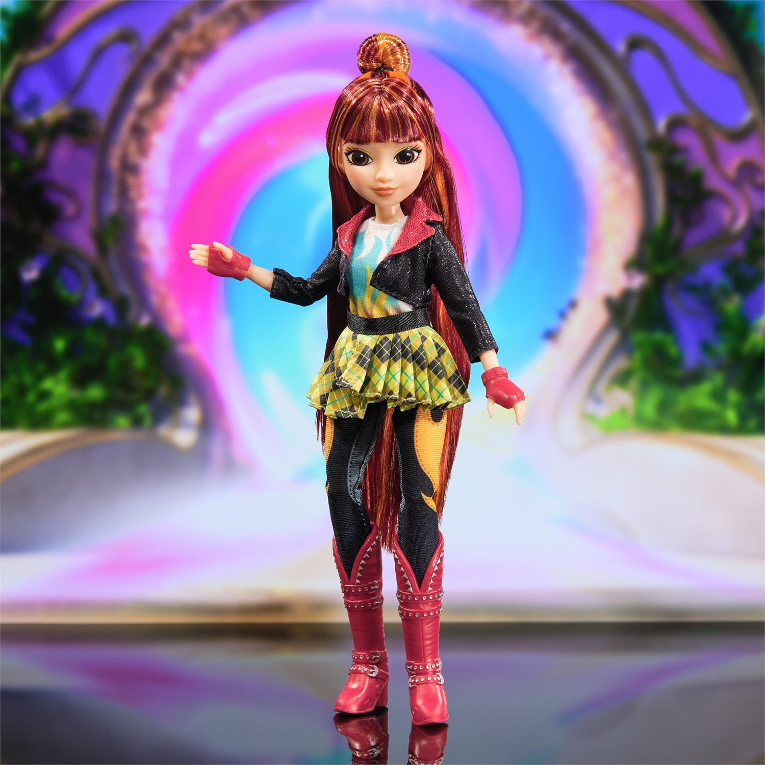 Spin Master Unicorn Academy Bambola Valentina 24 cm con Capelli con Mèches, 5 Accessori di Moda e Strumento per lo Styling, per Bambine dai 4 Anni