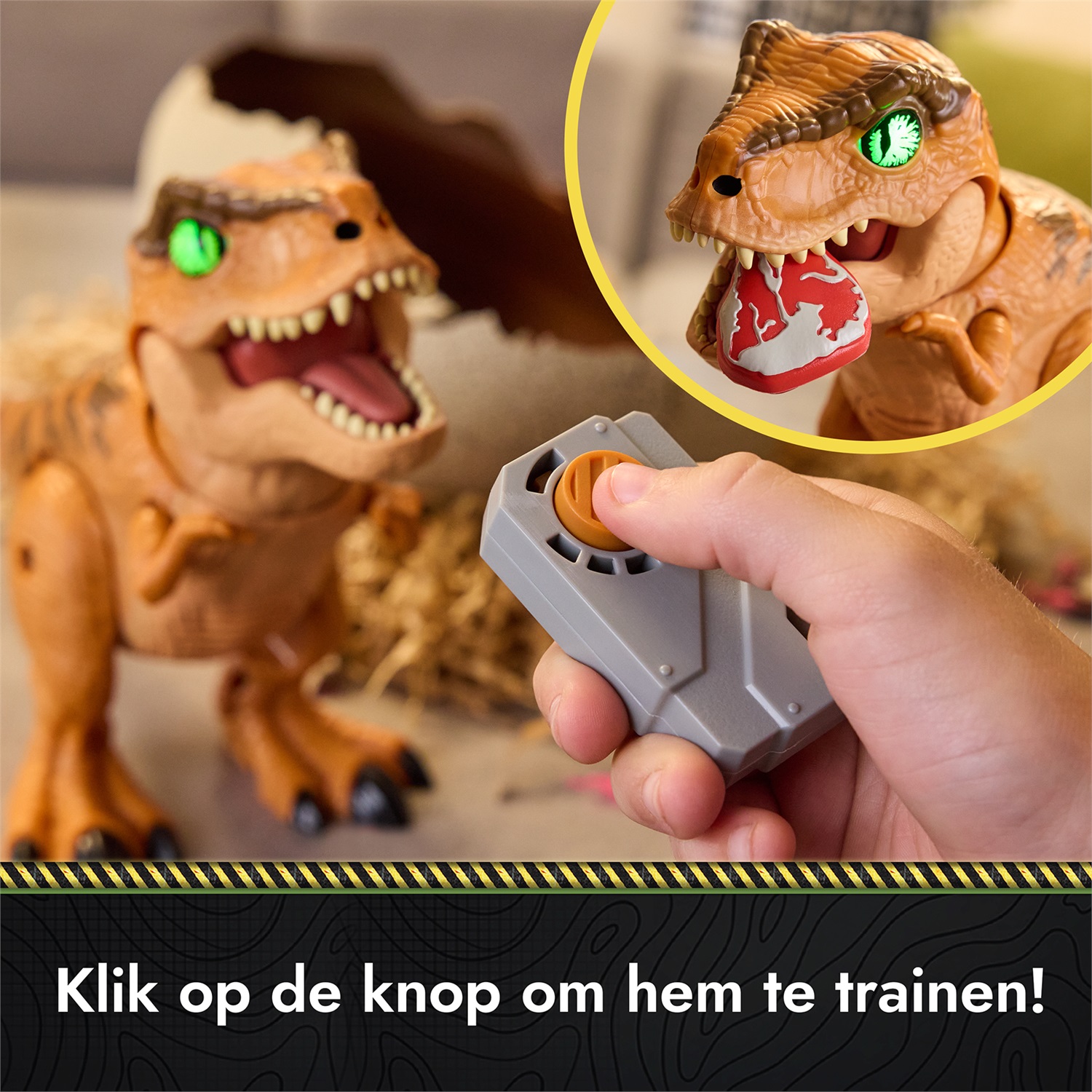 Spin Master Jurassic World Primal Hatch – Dinosauro Interattivo T-Rex con Uovo, Fai Schiudere e Addestra il Tuo Cucciolo con Oltre 100 Suoni e Reazioni, Giocattolo per Bambini e Bambine dai 5 Anni in Su
