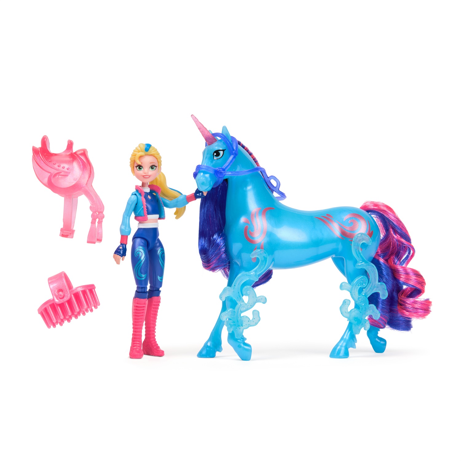 Unicorn Academy: Set di Isabel e River con Unicorno, Spazzola e Personaggi Originali - Per Bambini dai 4 Anni