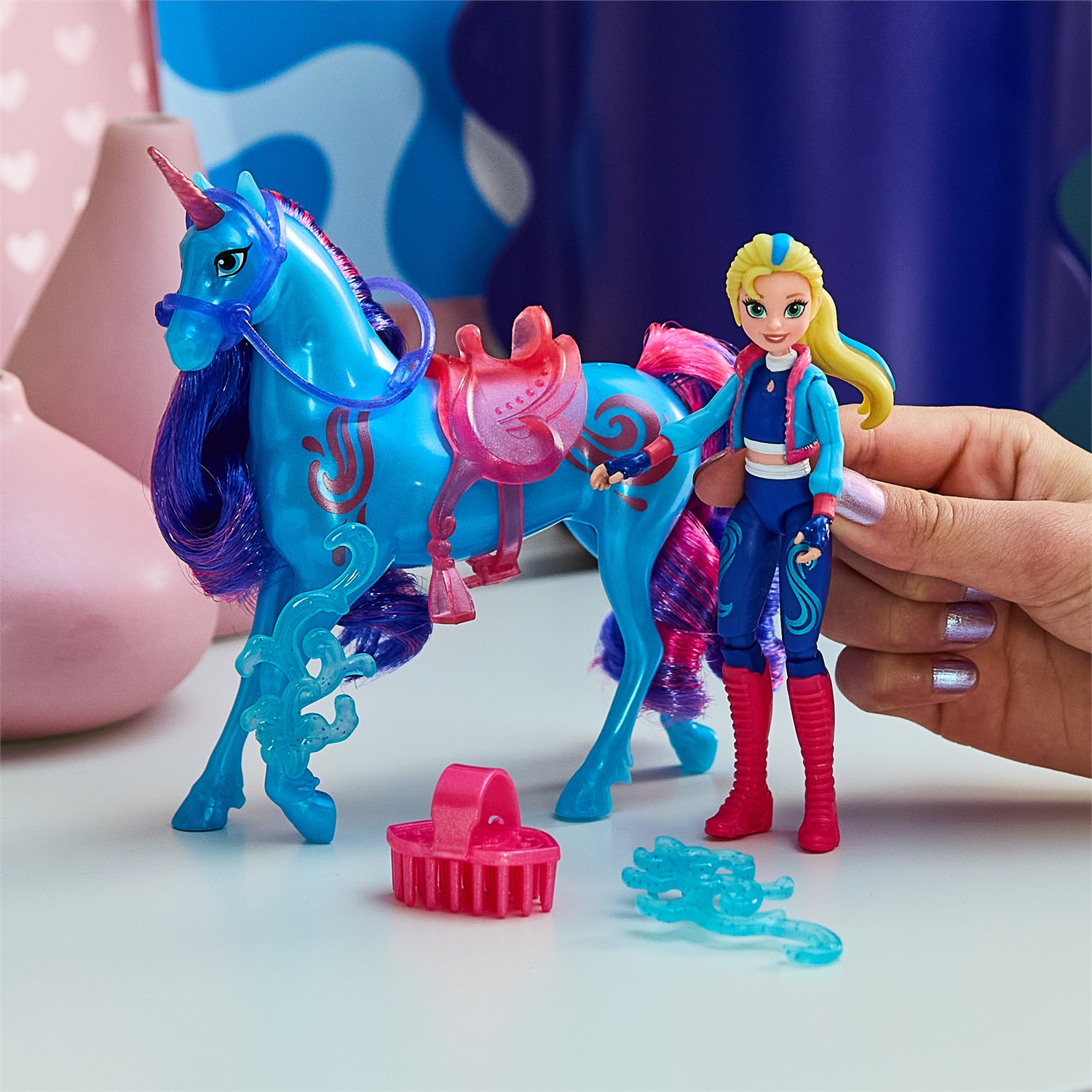 Unicorn Academy: Set di Isabel e River con Unicorno, Spazzola e Personaggi Originali - Per Bambini dai 4 Anni