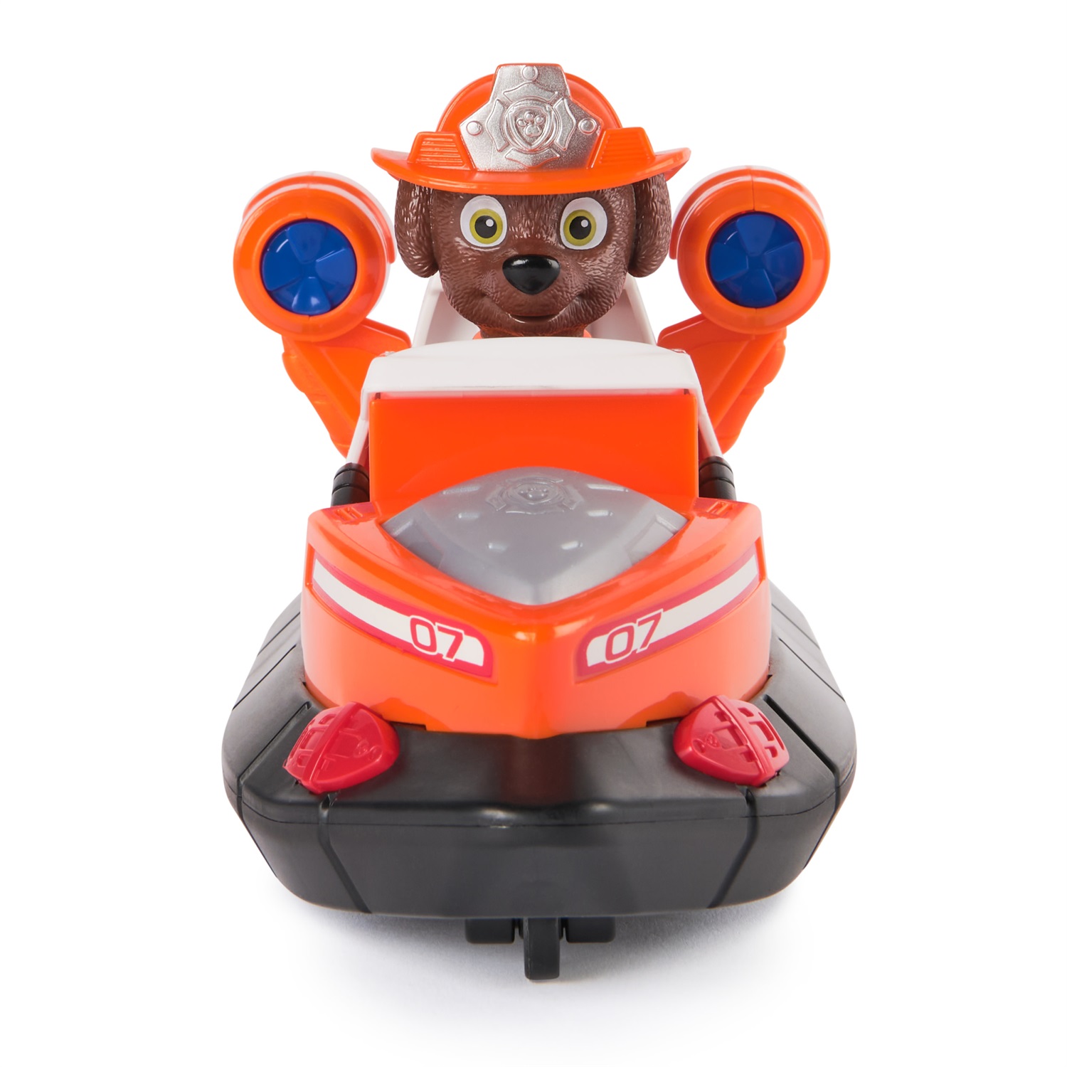 PAW Patrol Fire Rescue: Barca di Salvataggio di Zuma con Personaggio, Salvagente Lanciabile e Procione, Giocattoli per Bambini e Bambine, 3 Anni