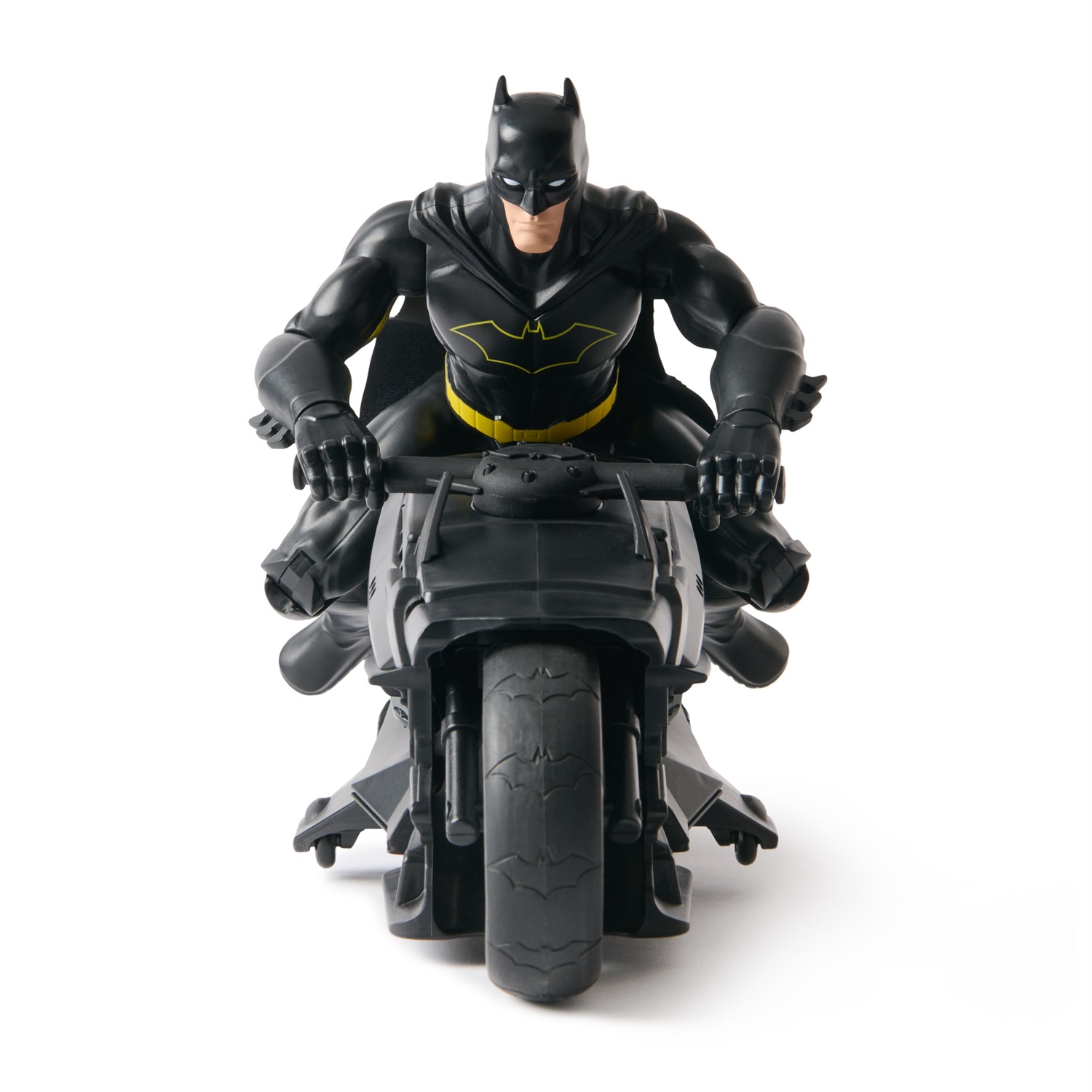 Spin Master Batcycle Stealth Radiocomandato con Action Figure di Batman da 30 cm - Giocattolo per Bambini dai 4 Anni in Su con Funzionalità Dinamiche