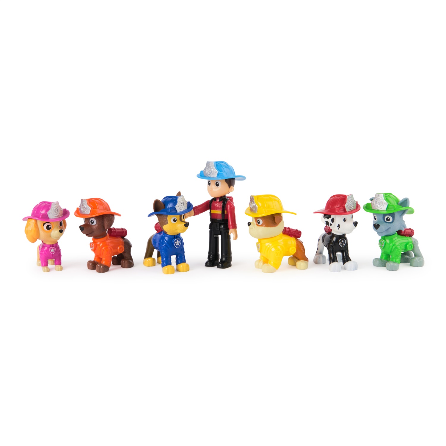 Paw Patrol Fire Rescue - Confezione della Squadra con 7 Personaggi, Inclusi Ryder e 6 Cuccioli, Giocattoli per Bambini 3 Anni