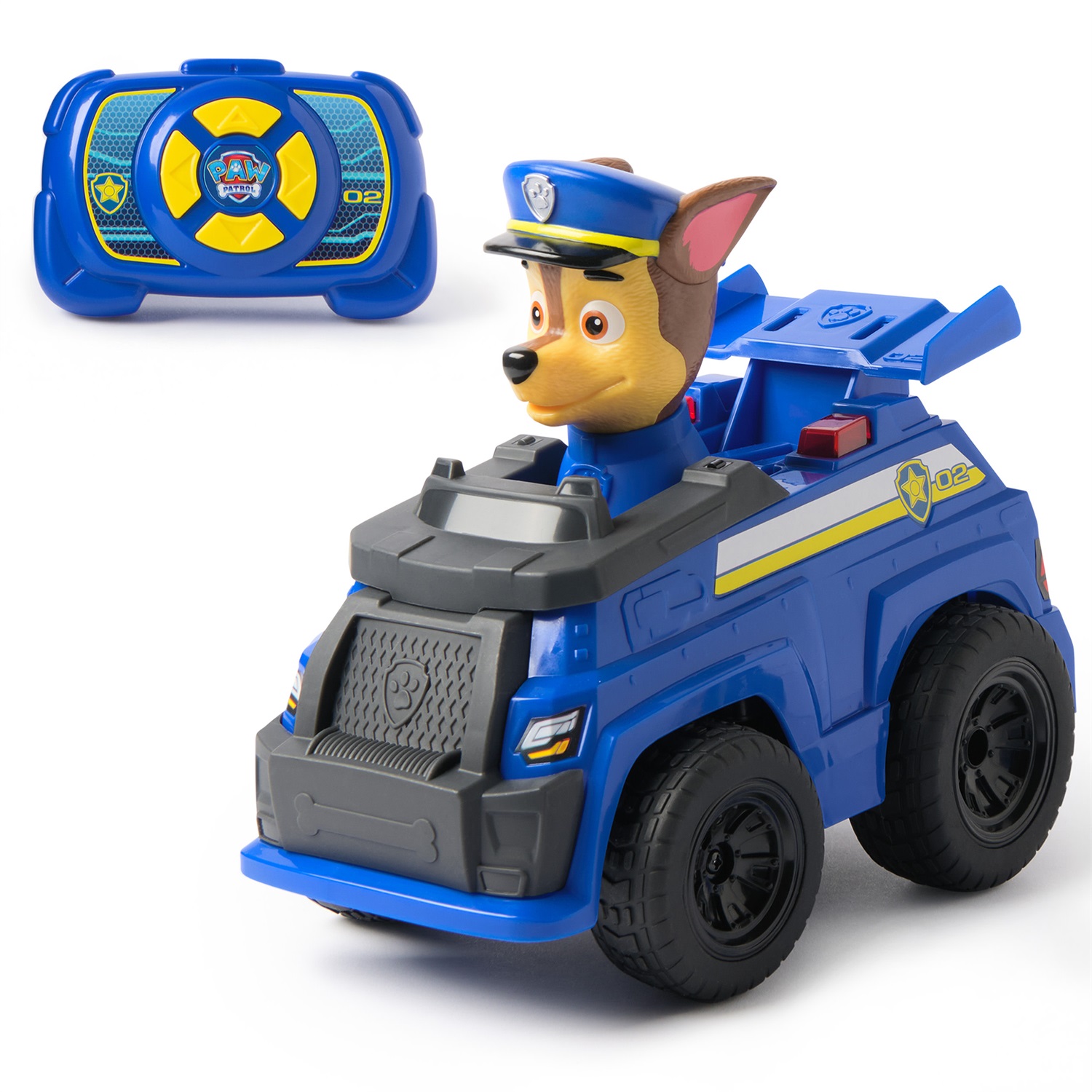 SPIN MASTER Paw Patrol Chase - Auto Radiocomandata 25,4 cm con Luci LED per Bambini 3 Anni