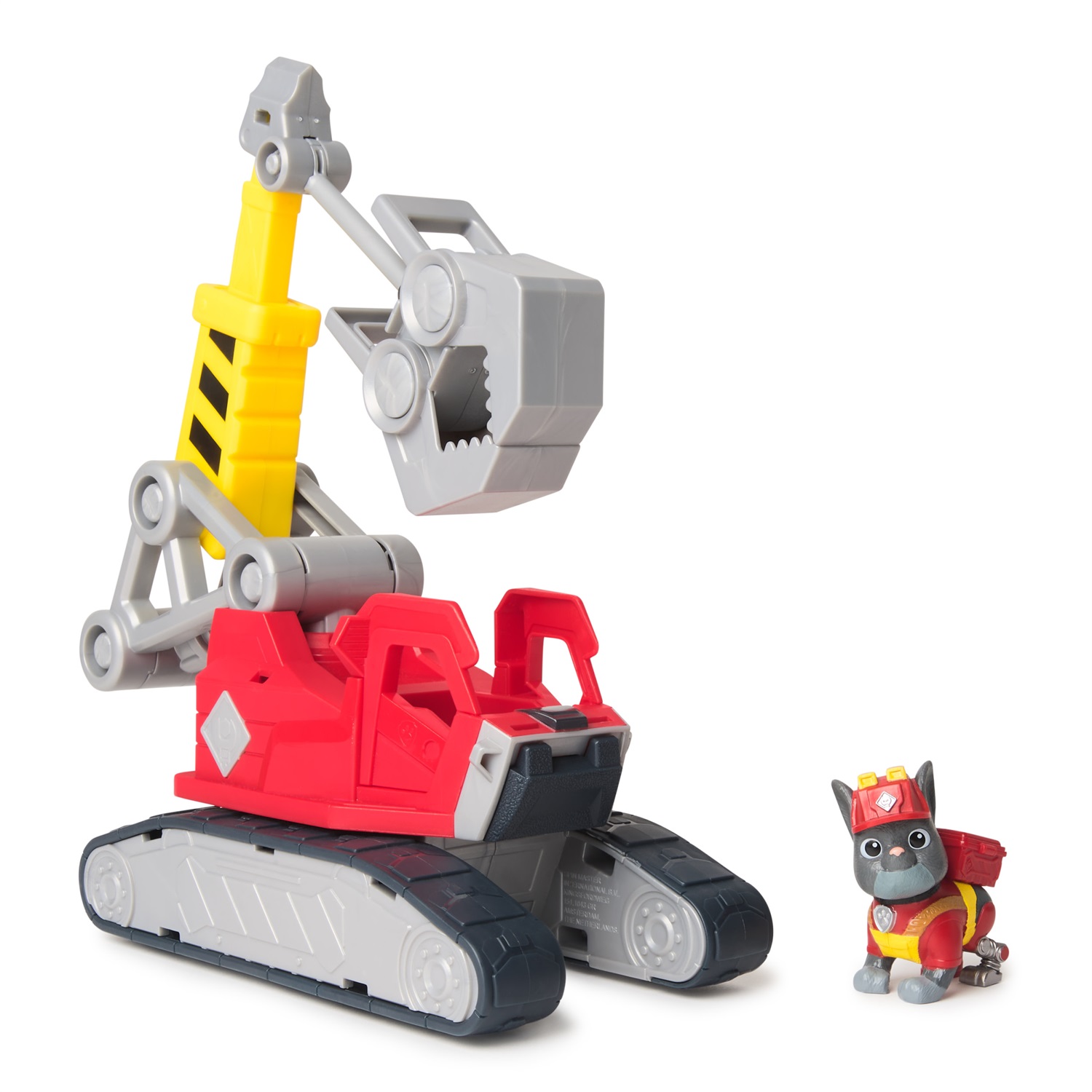 Rubble & Crew Mega Gru di Charger - Veicolo Giocattolo con Personaggio e 2 Attrezzi Rimovibili per Bambini 3 Anni