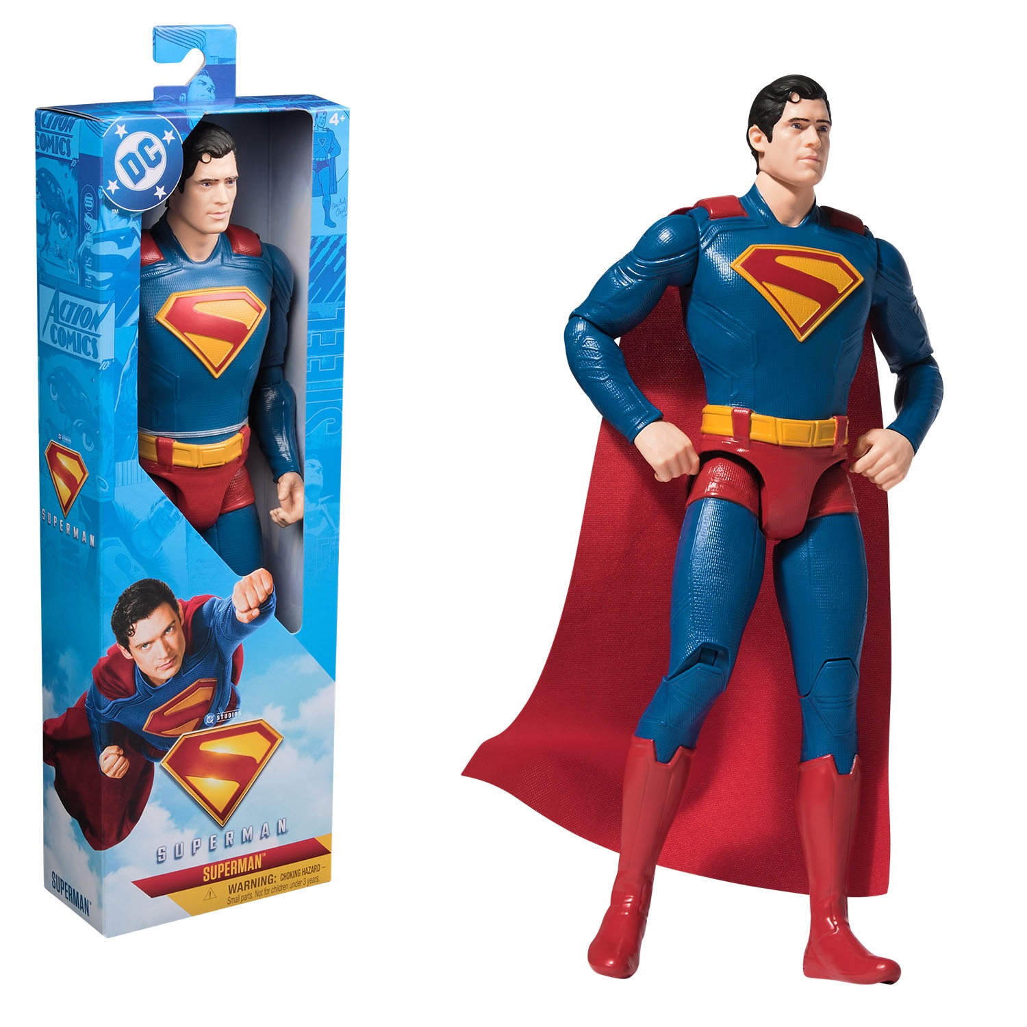 DC Comics Action Figure Superman 30 cm - Articolata in 11 Punti, Giocattolo per Bambini dai 4 Anni