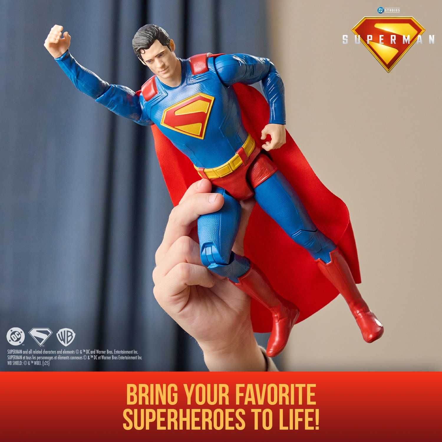 DC Comics Action Figure Superman 30 cm - Articolata in 11 Punti, Giocattolo per Bambini dai 4 Anni