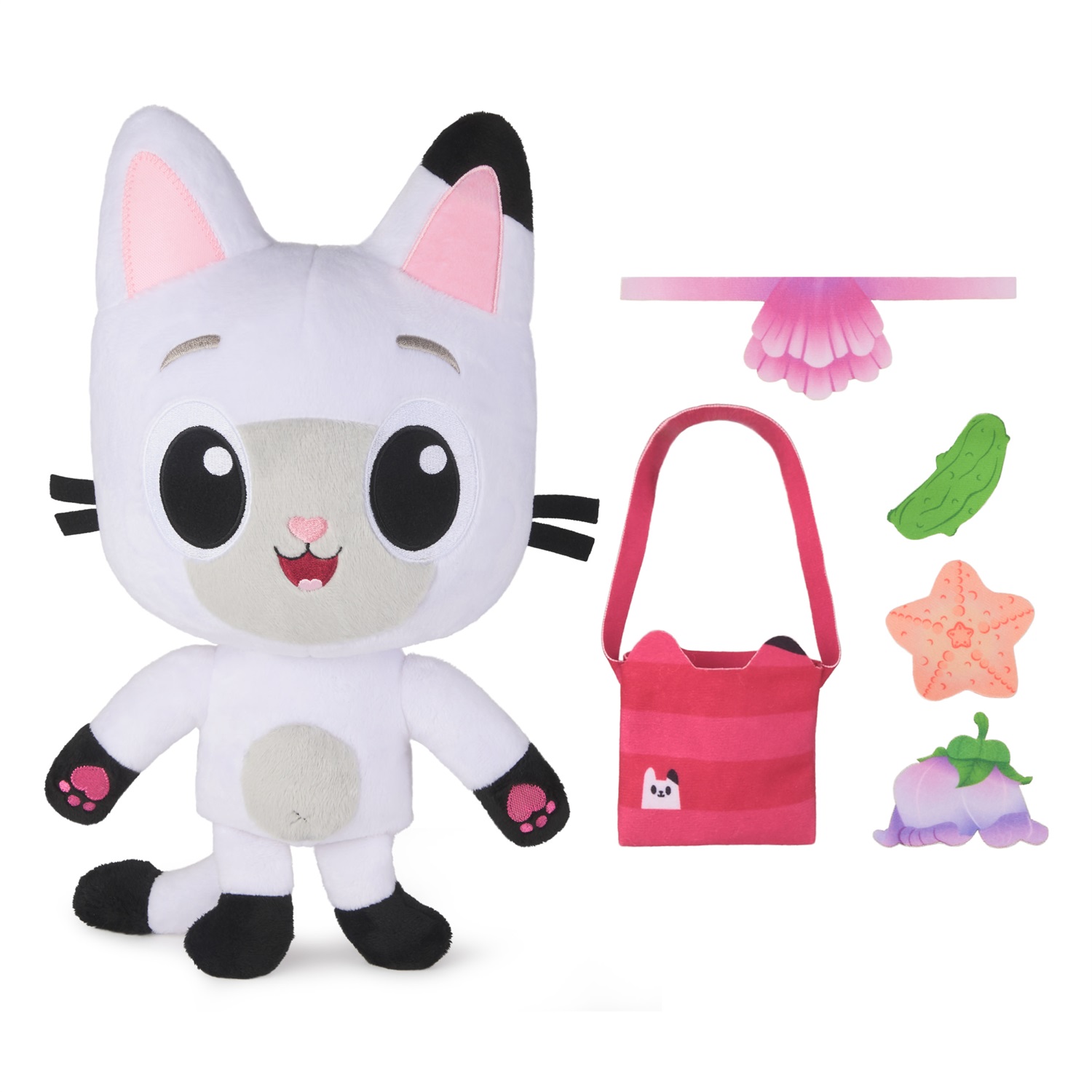 Spin Master Gabby's Dollhouse: The Movie - Peluche Interattivo Meow-mazing Pandy Paws 33 cm con 4 Accessori e Borsa Rimovibile | Giocattolo per Bambini dai 3 anni