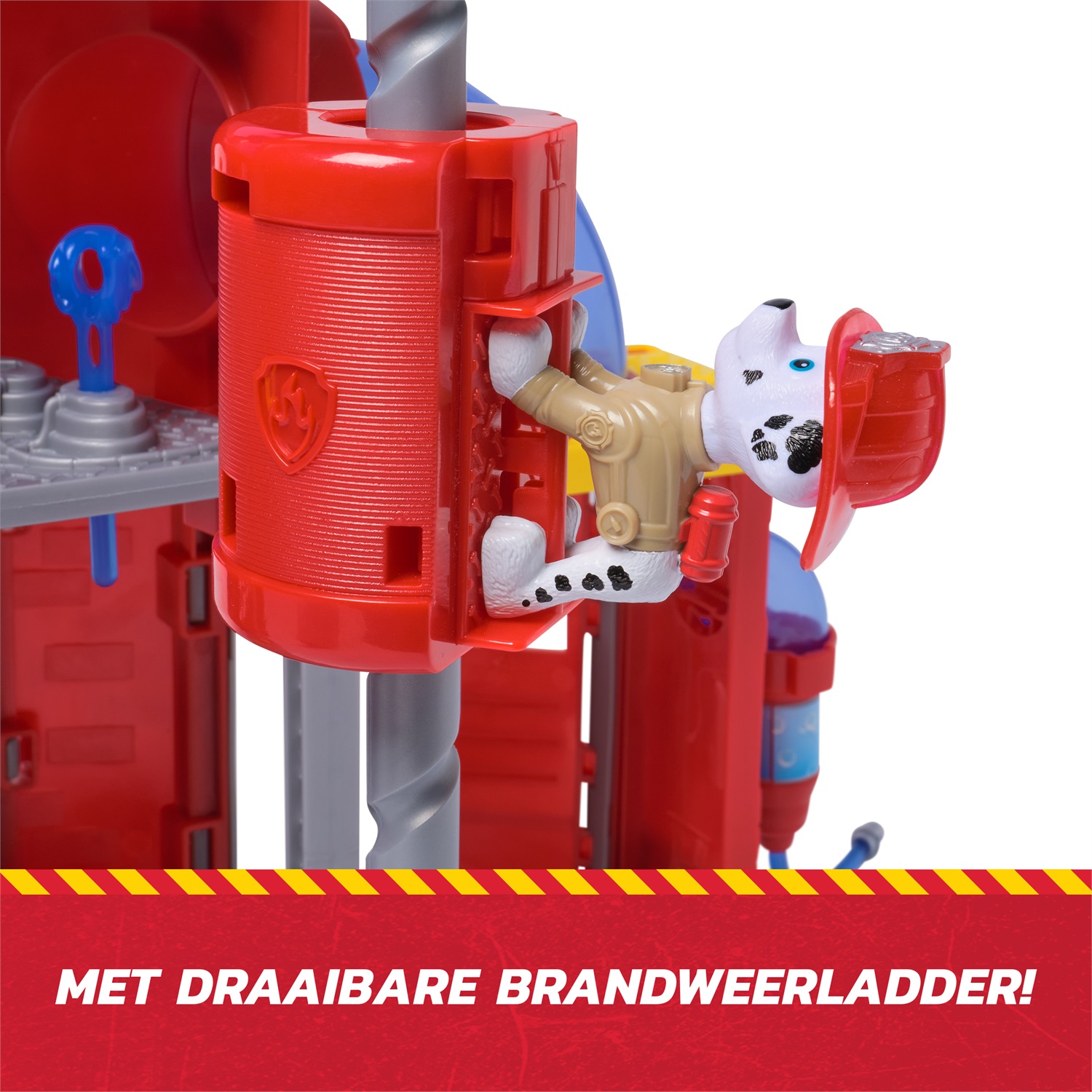 Spin Master Paw Patrol Fire Rescue - Stazione dei Pompieri con Personaggio Marshall, Camion dei Pompieri, Luci, Suoni e Lanciatore, Altezza 38,1 cm, Giocattoli per Bambini 3 Anni
